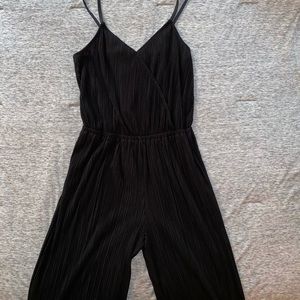 Xhilaration Cropped Flare Pleated Jumpsuit